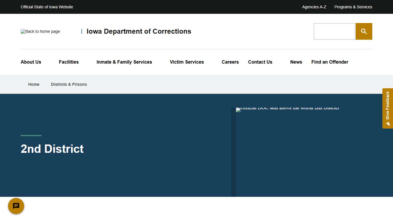 2nd District Iowa Department of Corrections